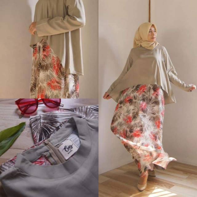 Gamis Allsize Hijau Mint Daun- Arashi Dress