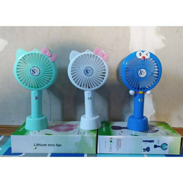 Kipas angin mini portable ada lampunya