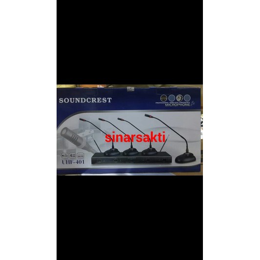 Murah Mic wireless Conference / podium Soundcrest UHF 401 ( 4bh mic )