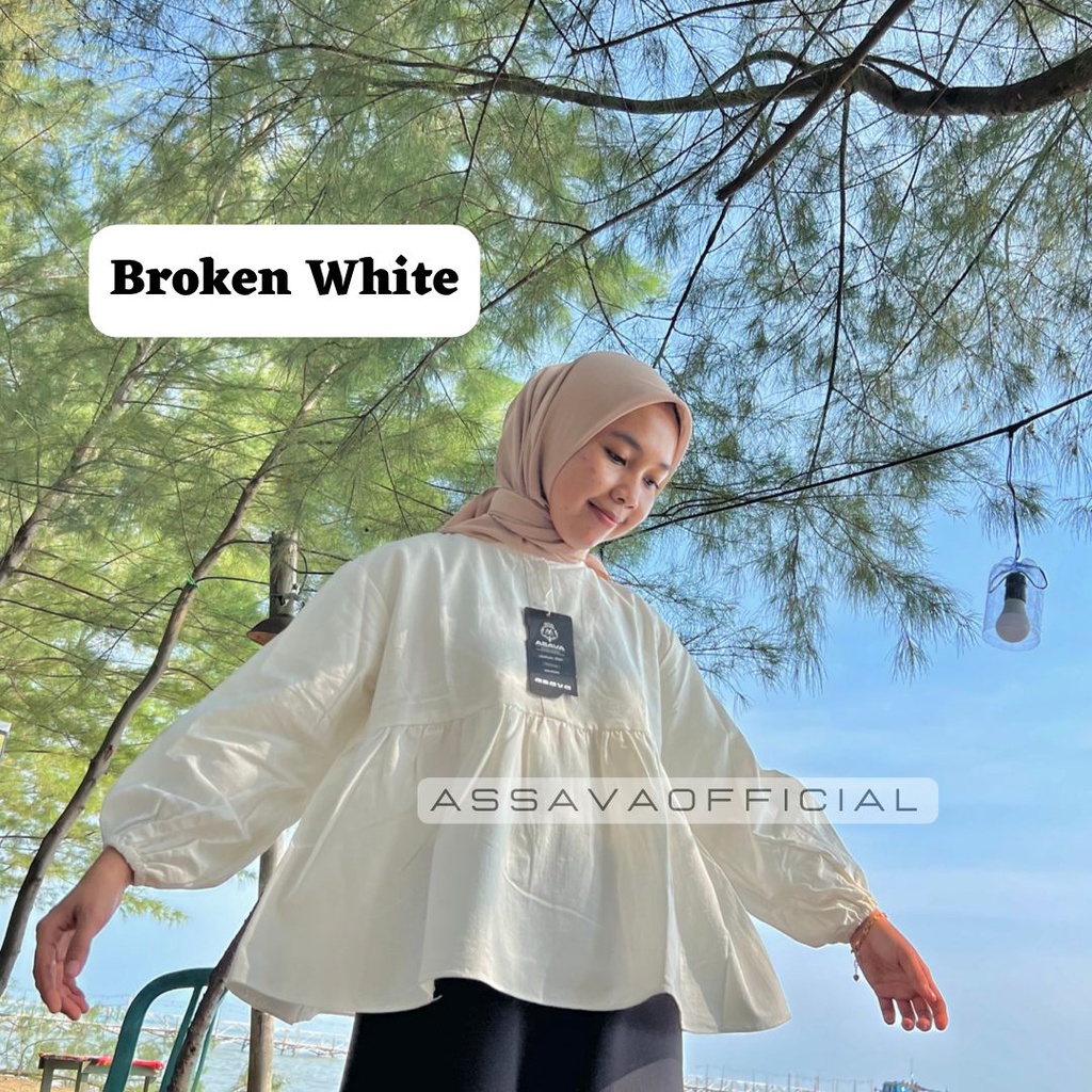 ALENSA BLOUSE ATASAN WANITA CASUAL - BLOUSE LINEN ATASAN WANITA - BLOUSE WANITA - ATASAN LINEN WANITA KEKINIAN - LINEN BLOUSE