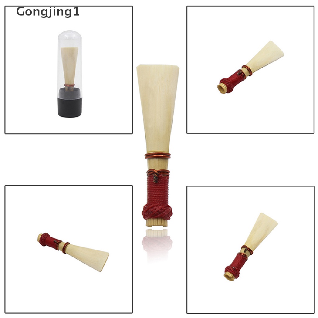 Gongjing1 1pc Bassoon Reed Kekuatan Medium Dengan Case Bassoon