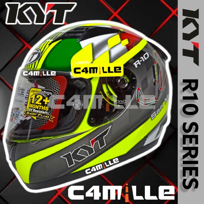 HELM KYT R10 FLAT VISOR SAN MARINO CIRCUIT FULL FACE