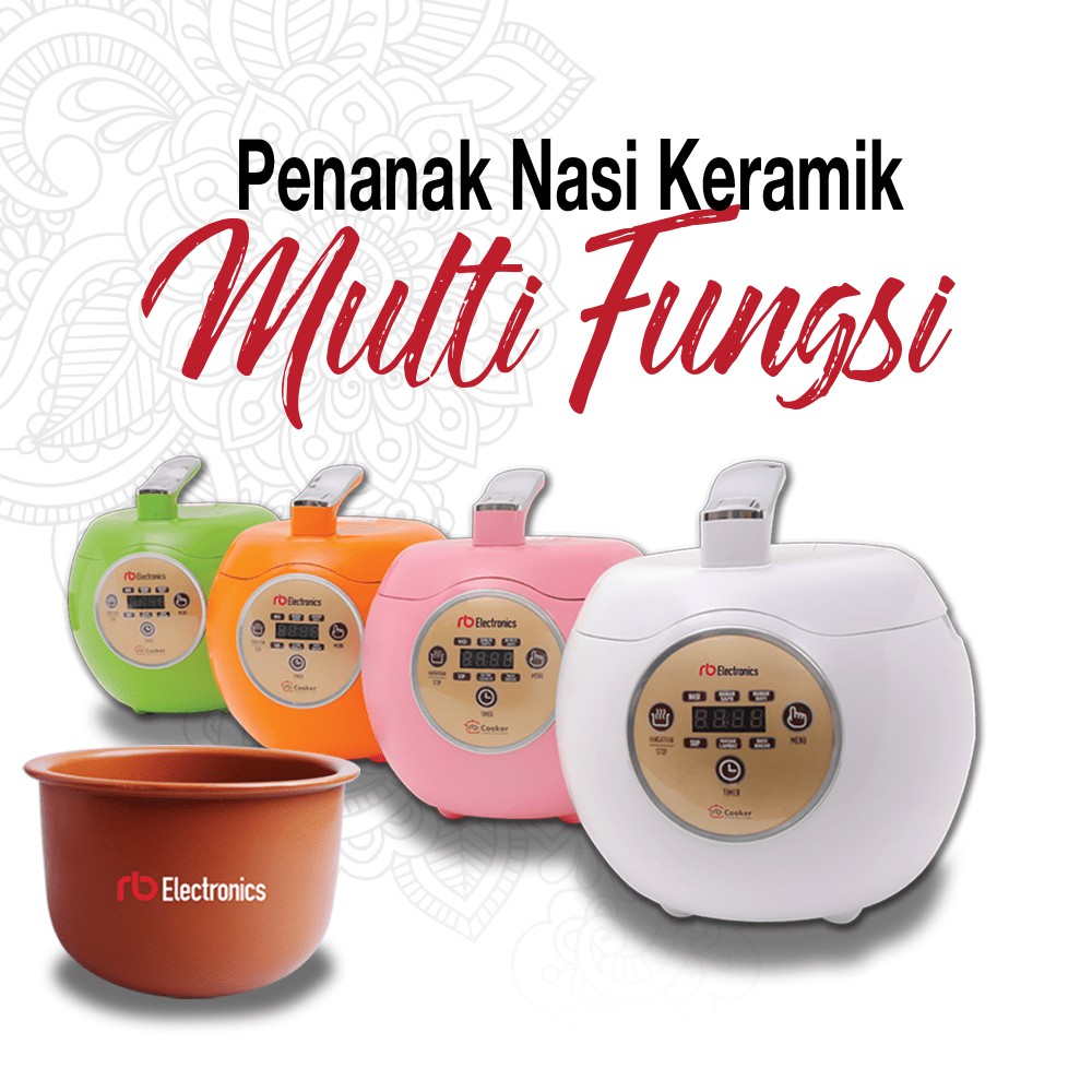 RB Cooker Ceramic Rice Cooker | Healthy Rice Cooker Full Keramik