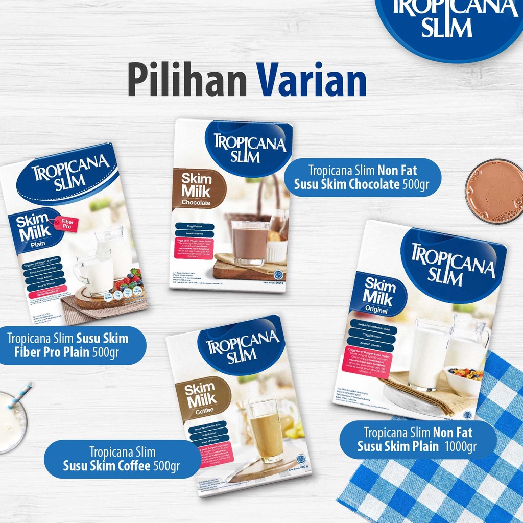 

Kualitas Oke Tropicana Slim Susu Skim Fiber Pro Plain 500gr - Bantu Turunkan Kolesterol x33♘