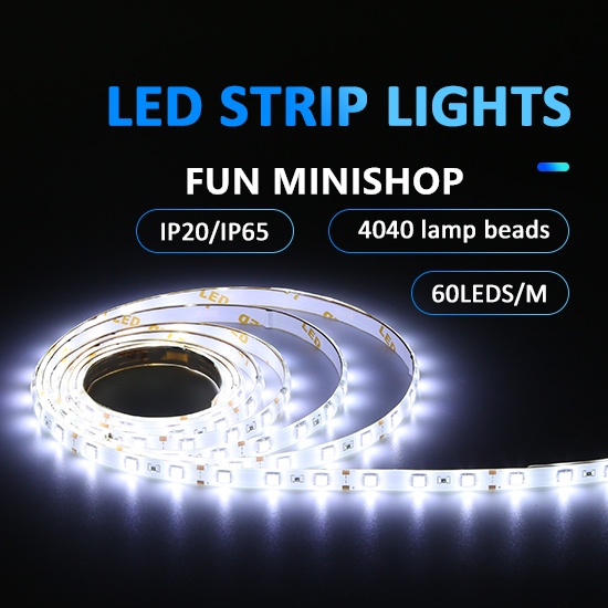 LED STRIP MATA BESAR 4040 5M 12V IP20 INDOOR LAMPU STRIP LED