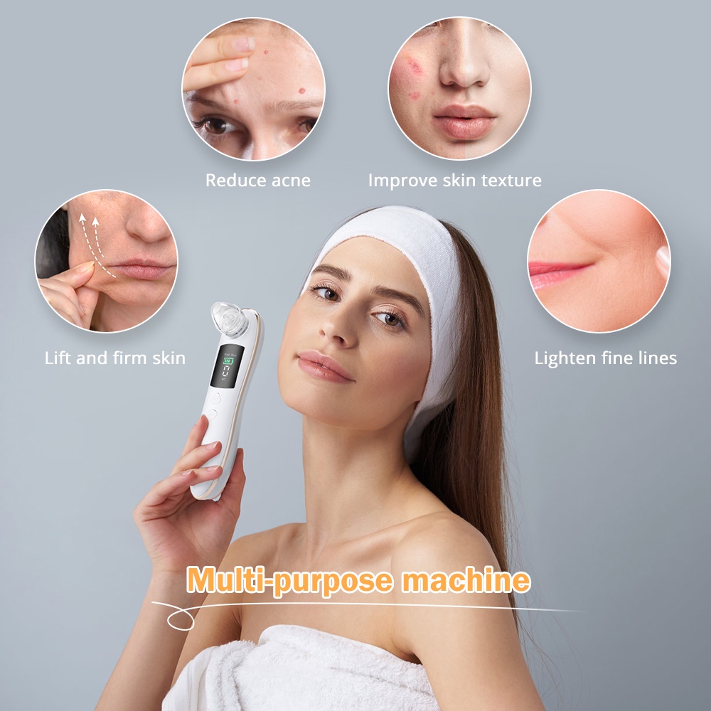 Alat Facial Wajah penyedot komedo elekrik /cahaya biru merah blackhead pembersih remover/sedot komedo dan/ tools vakum komedo wajah