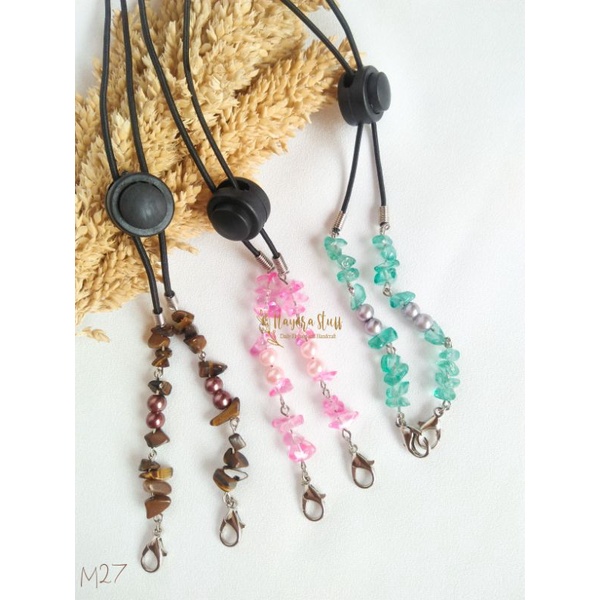 2in1 maskstrap / strap masker / kalung masker / konektor / batu pecah