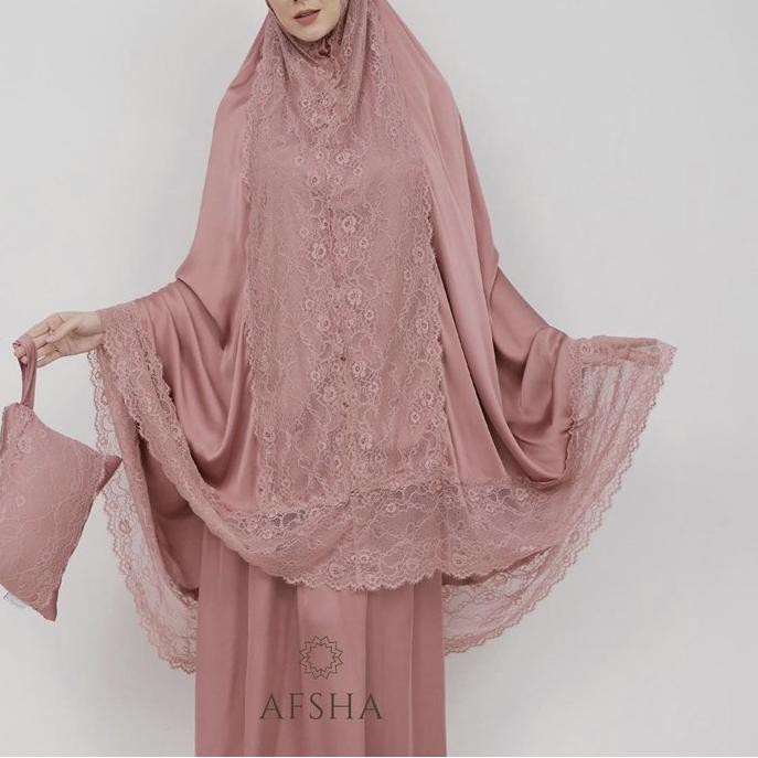 Diskon KODE-597 Mukena Armani Silk Premium Afsha Hampers With Box