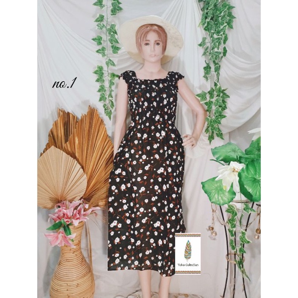 dress kerut panjang khas bali
