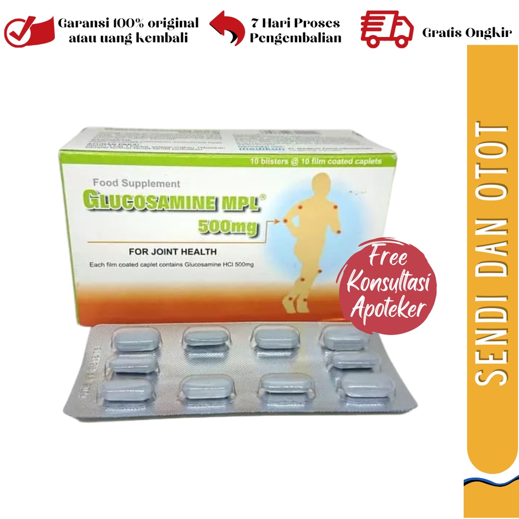 10 tablet Glucosamine MPL 500 mg Glucosamin Vitamin Sendi Lutut Tulang Glukosamin