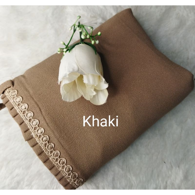 BERGO MARYAM KCB-LIPIT RENDA/AL'FADANI HIJAB-Khaki