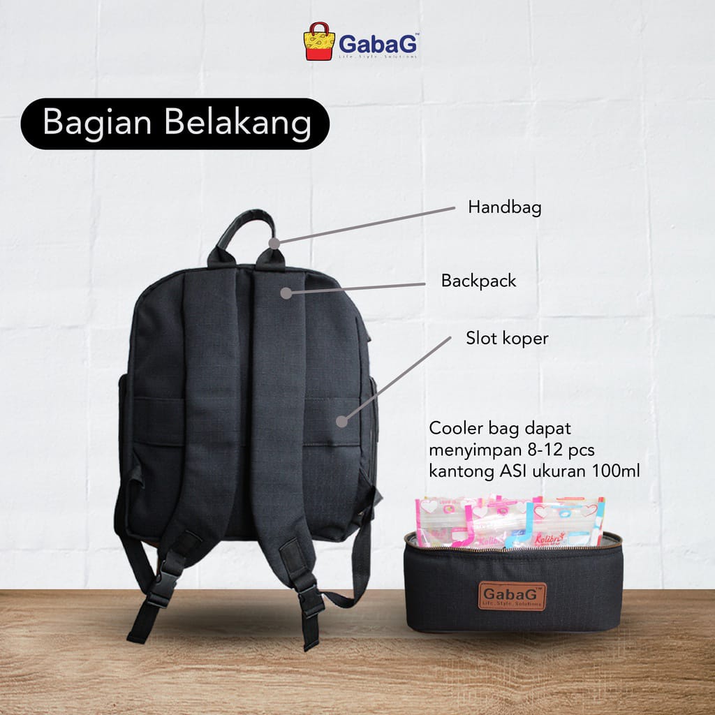 GABAG THERMAL BAG TROY EXECUTIVE - BACKPACK SERIES (FREE 1 ICE GEL)