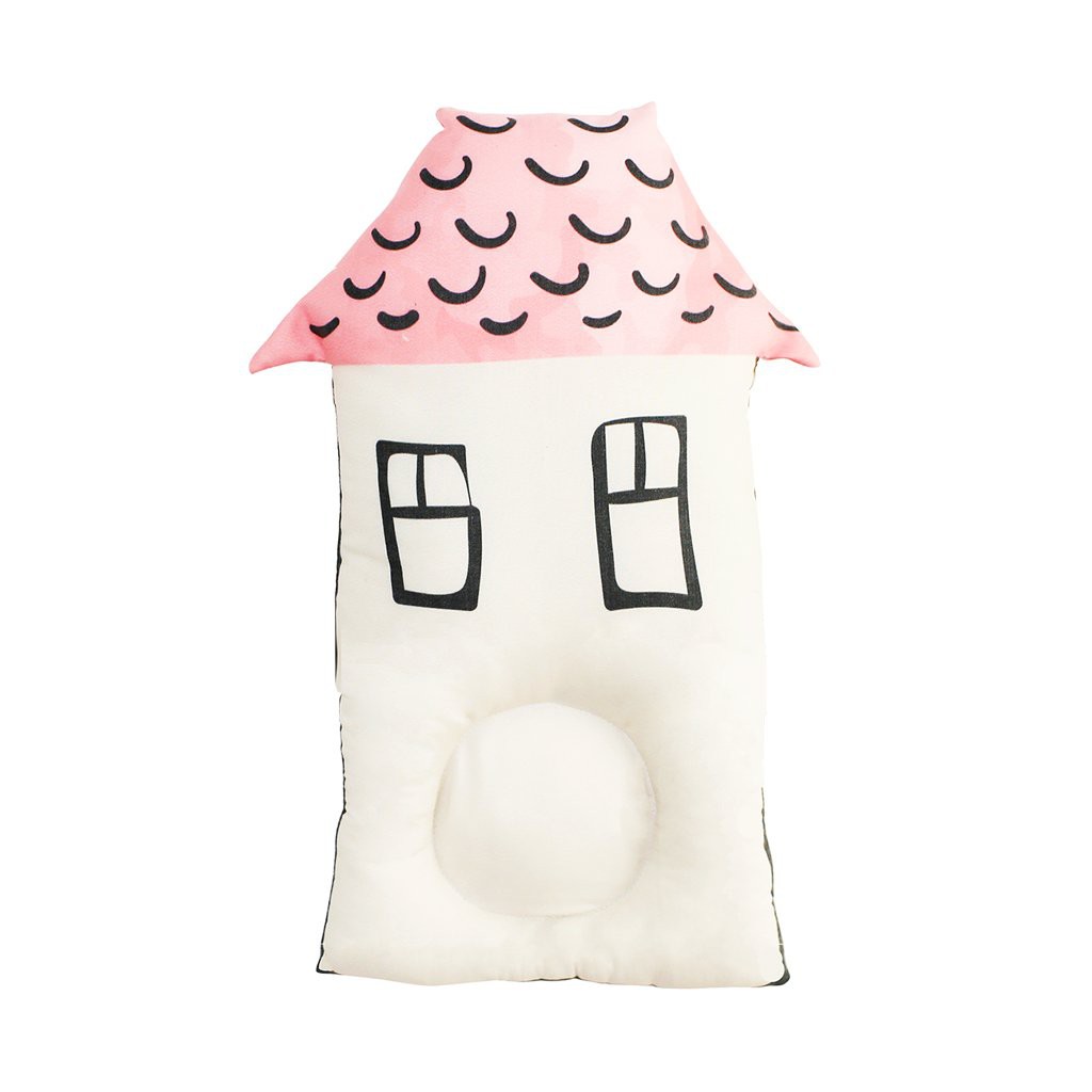 Cottonseeds Head Pillow Little House Pink