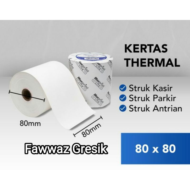 Kertas Struk / Kertas Kasir / Kertas Thermal Paper Roll BLUEPRINT Lite 80x80 mm