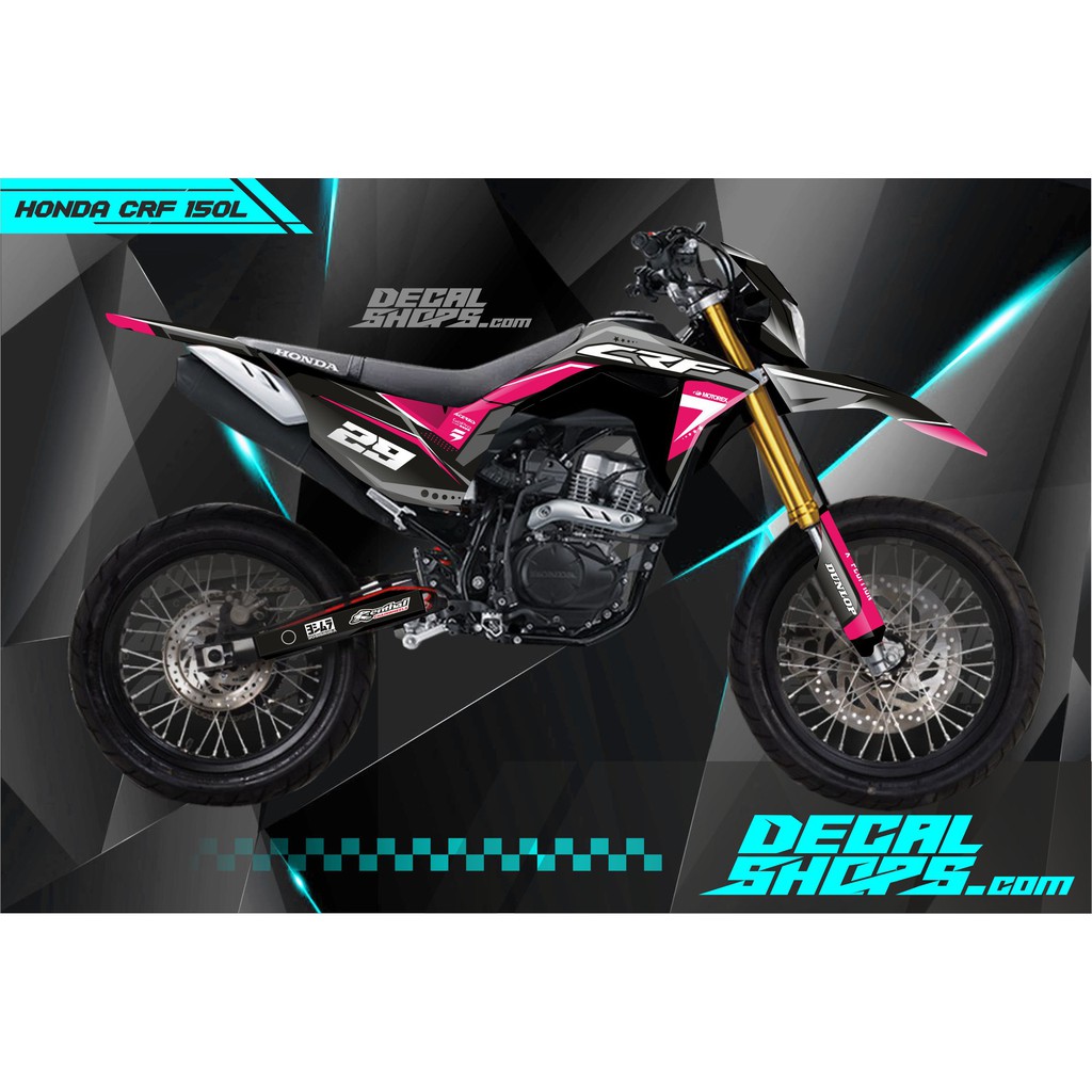 DECAL CRF MURAH DECAL CRF MURAH KEREN DECAL CRF SIMPEL DECAL PINK HITAM