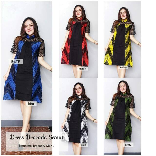 dress brocade semut