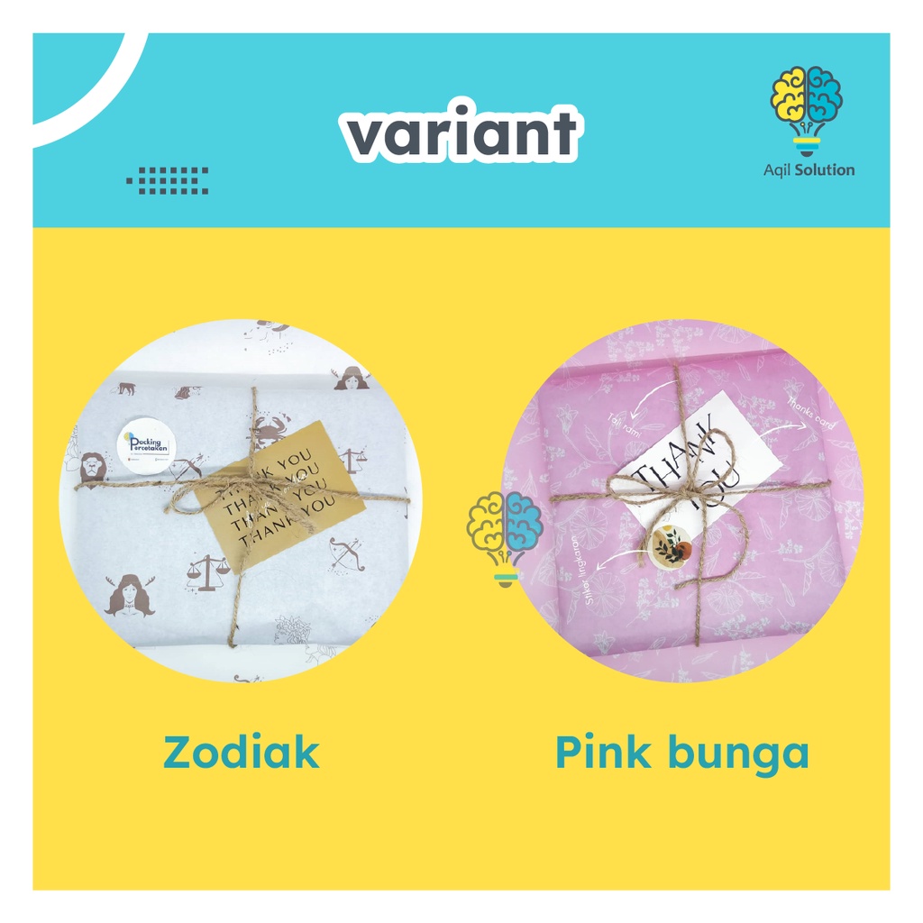 Wrapping Paper Motif / Kertas Roti / Kertas Tisu / Dorslag / Hampers 34x44cm - 36x50cm