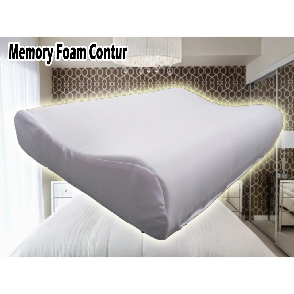 Bantal Memory Foam - Bantal Contur - Bantal Kesehatan 50x35x 12/9 cm