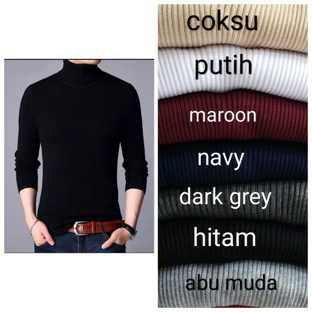  sweater  turtelman sweater  cowok  rajut  korea  Shopee Indonesia