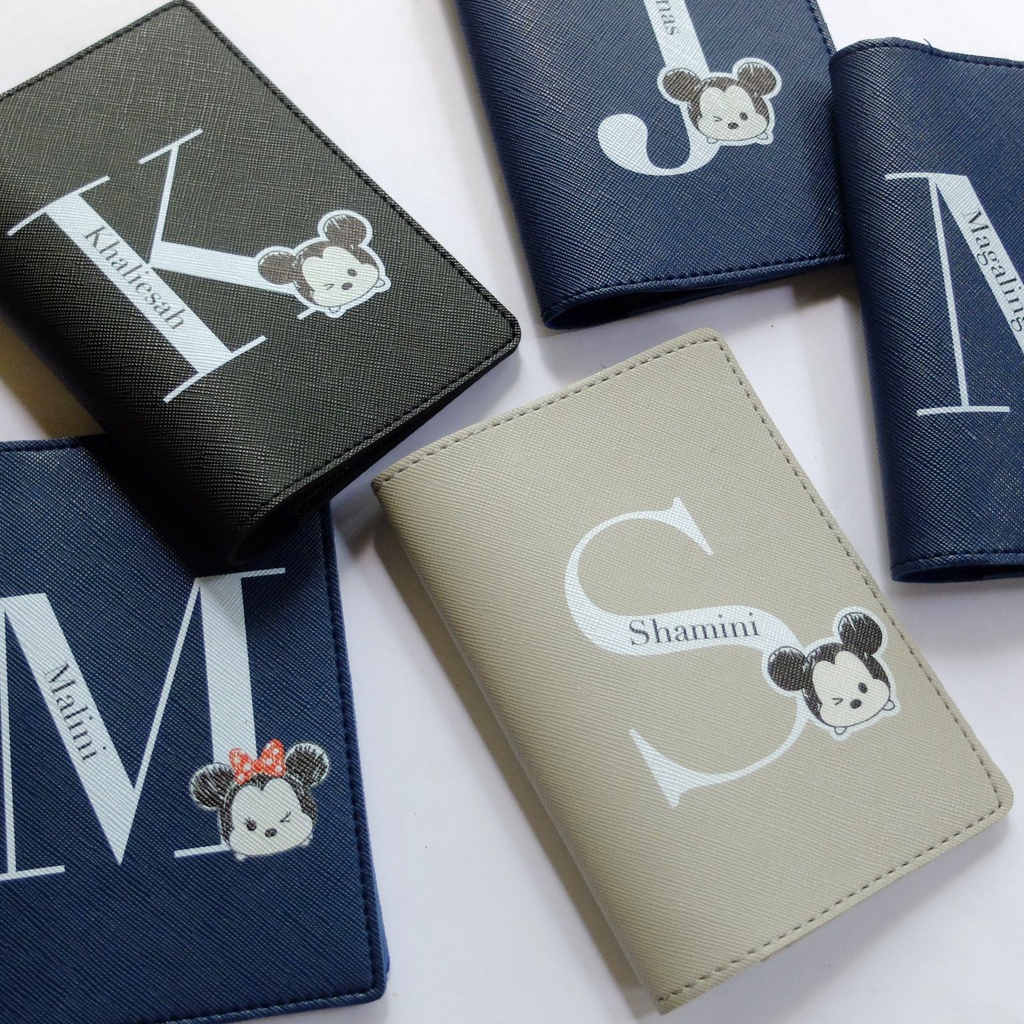 Sampul Paspor CUSTOM Cover Passport Holder character initial lucu custom nama