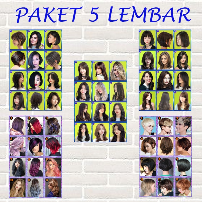 Jual Poster Babershoppangkas Rambut Dan Salon Model Wanita Terbaru Paket 6 Lembar Shopee 