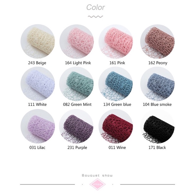 

jaring buket spider Kertas bunga korean net roll pembungkus bunga l mesh polynet l mesh wrapin