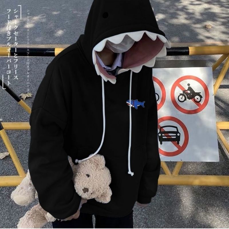 HOODIE SHARK/SWETER LUCU ZIPPER IKAN HIU{M60}