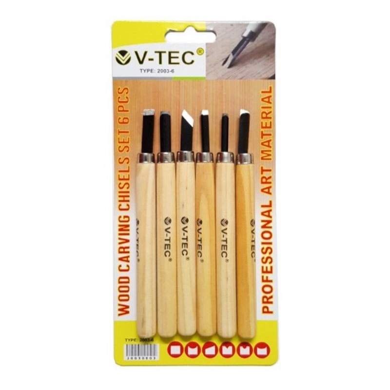 

V-TEC WOOD CARVING KNIFE 1 Set 6 PCS / PISAU UKIR