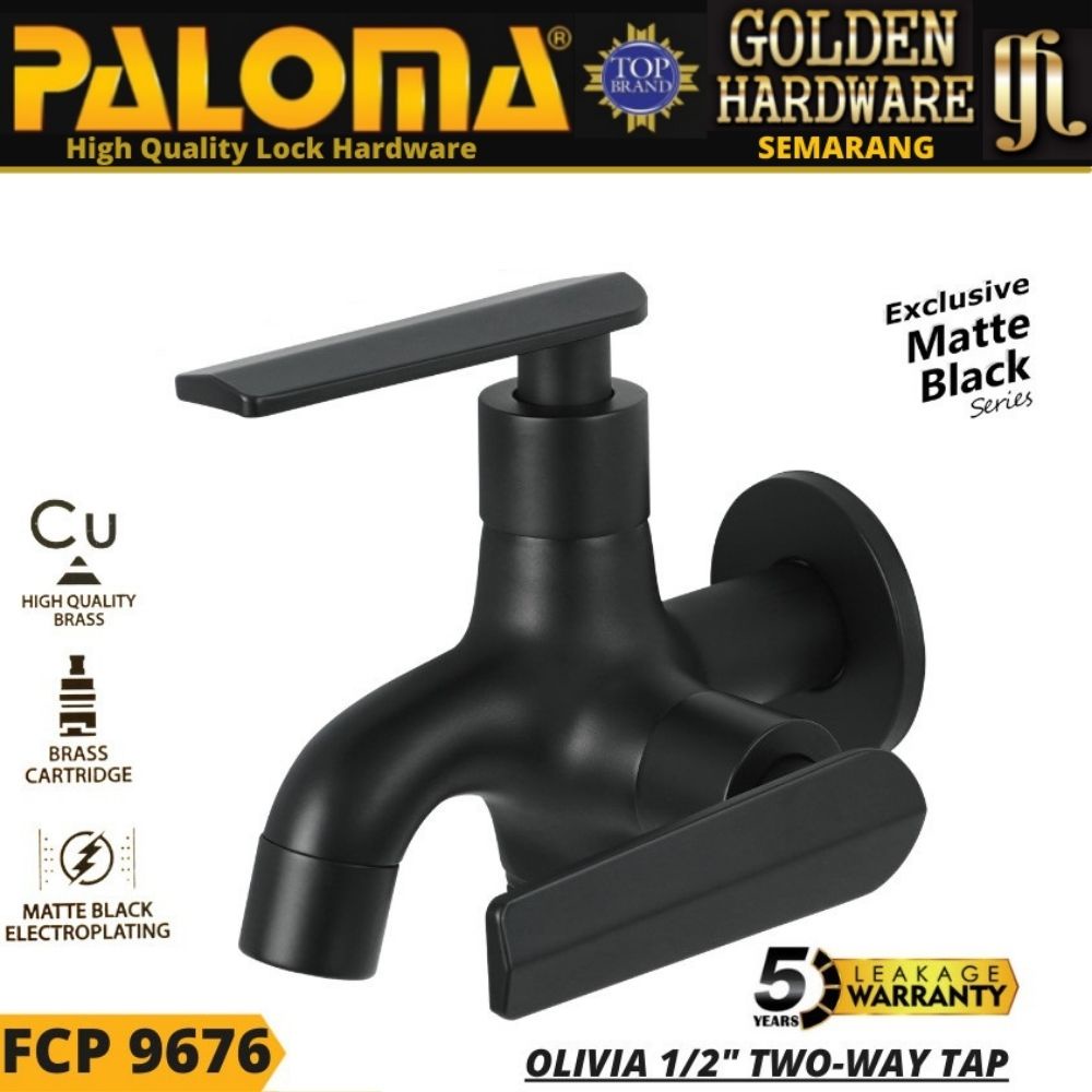 KRAN CABANG SHOWER KRAN AIR PALOMA FCP 9676 KRAN TEMBOK HITAM