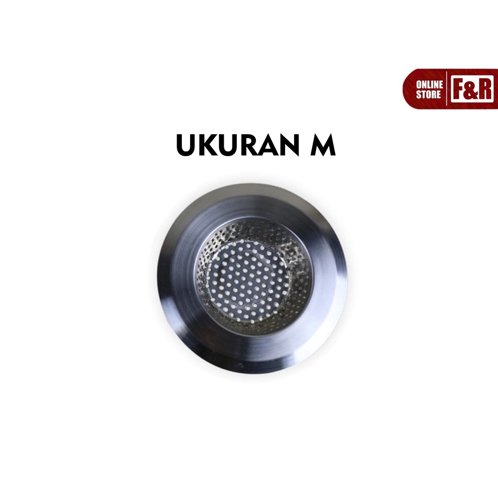 Saringan Wastafel Cuci Piring Stainless Steel Sink Strainer Filter Air Saringan Afur Bak Cuci Gelas