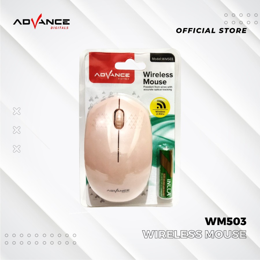 Mouse Wireless Tanpa kabel Advance Advan WM-503 WM503 WM 503 1600 DPI Original PC LAPTOP KOMPUTER COMPUTER