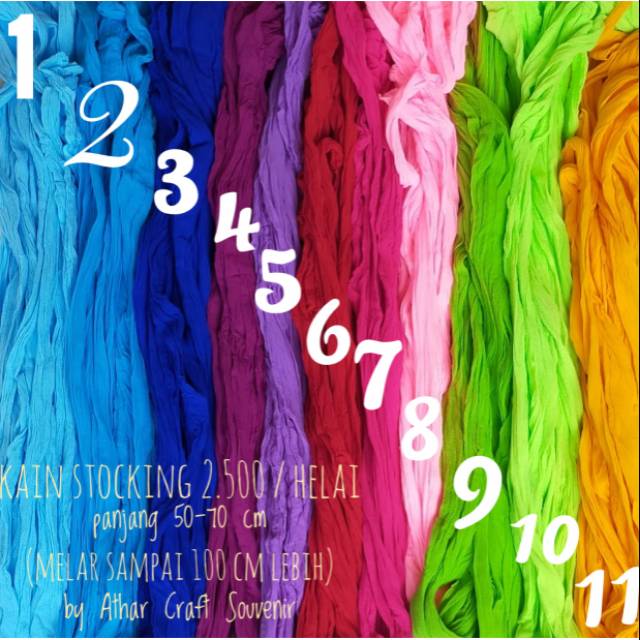 Kain Stocking Bunga polos (Nylon Flower) / Kain Bunga Stoking / Kaos Stoking / Bahan Bunga Stoking