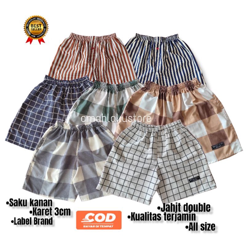 Boxer Unisex All size | Grosir Boxer | Kolor | Celana Pendek | Boxer Motif