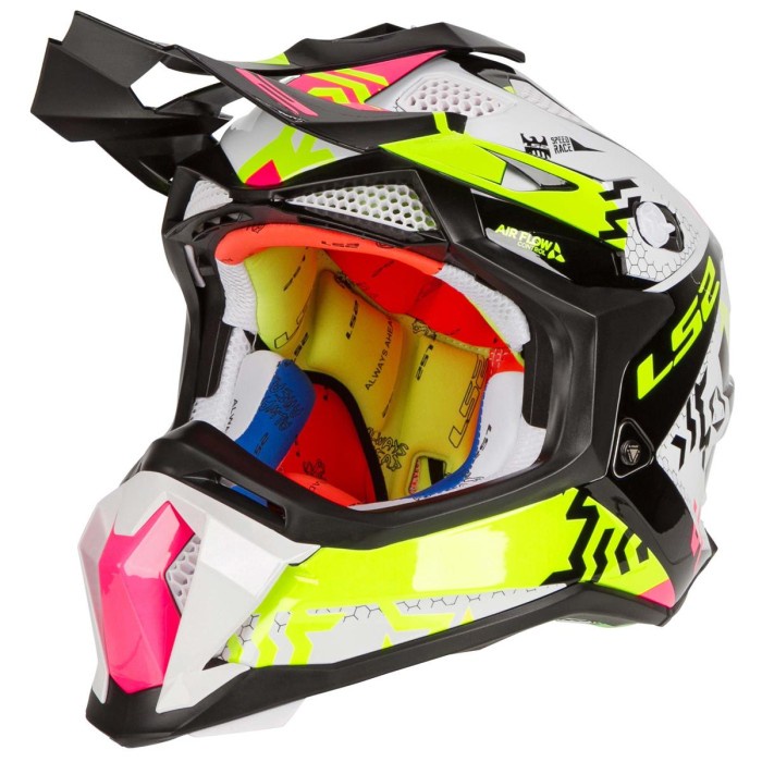 Helm LS2 MX470 Subverter Triplex Black Pink HV Yellow