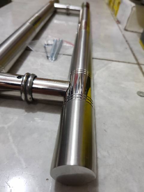 Handle pintu stainless baut tembus 60cm anti karat