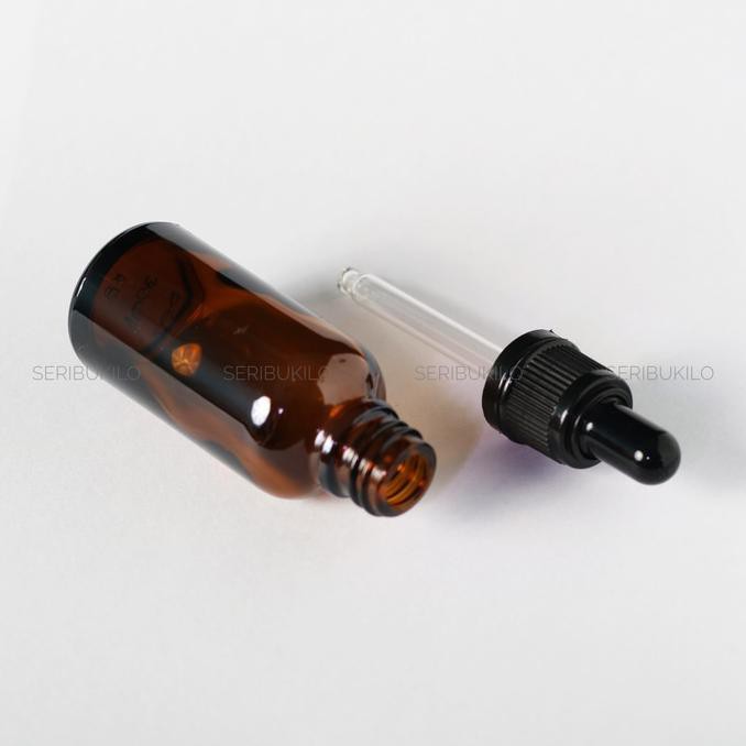 BOTOL PIPET 30 ML SEGEL + BOTOL PIPET KACA 30 ML COKLAT