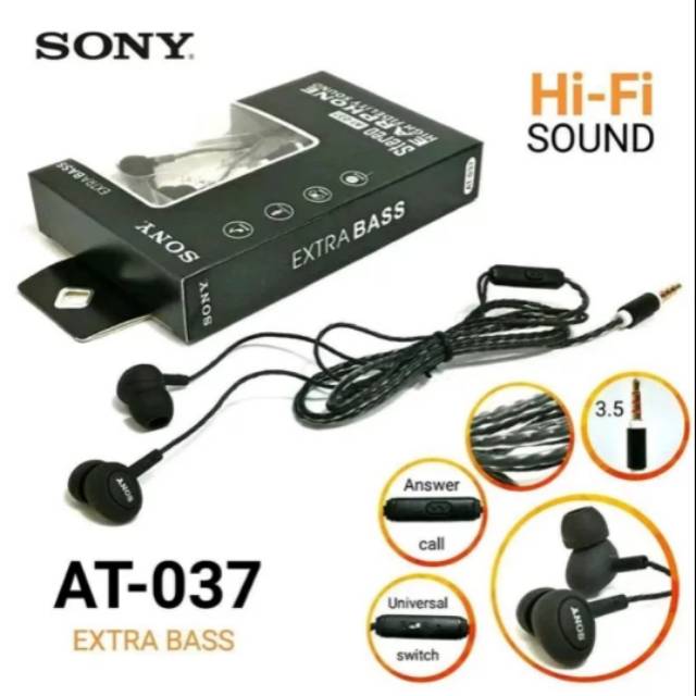 Headset handsfree earphone Sony AT-037