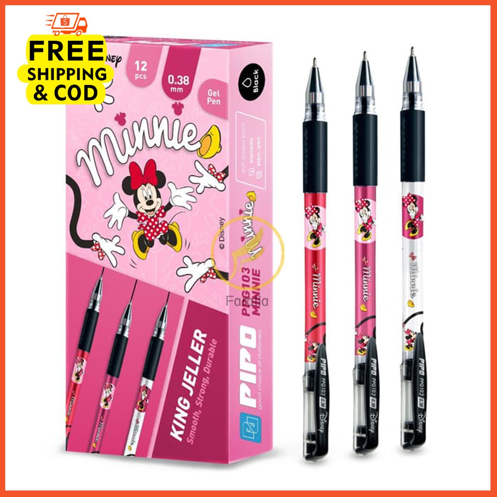 

PIPO Minnie Mouse 0.38mm Tinta Hitam Motif Lucu Satuan Ballpoint Bolpen Bolpoin Pulpen Polpen Pen