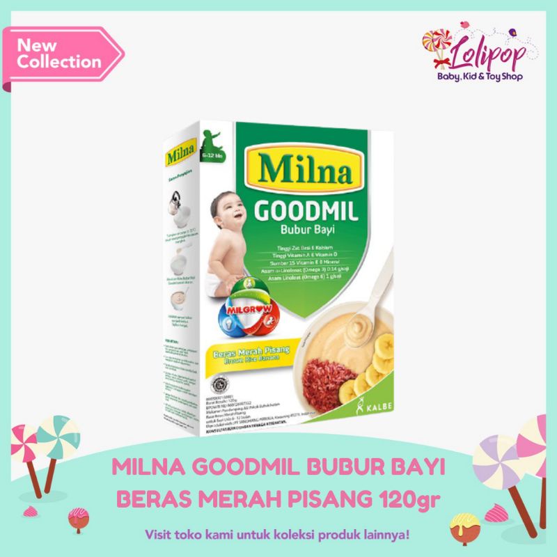 MILNA GOODMIL BUBUR BAYI BERAS MERAH PISANG 120gr 6+