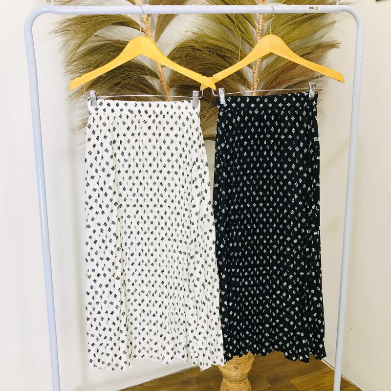ROK MOTIF BUNGA AZALEA / ROK PLISKET PREMIUM - TERBARU ROK WANITA