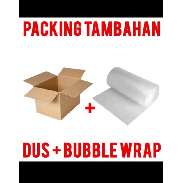 

Extra Kardus+Bubble Wrap Untuk Packing Tambahan
