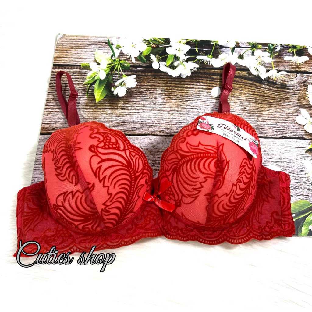 BRA KAWAT MOTIF BELUDRU CANTIK, SIZE 36-42