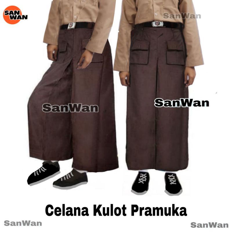 Celana Kulot Pramuka Sekolah SD Rok Kulot Panjang