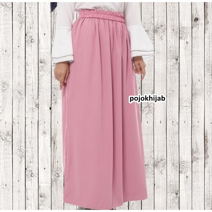TERMURAH Rok wolfis bolbal panjang &amp; Tidak nerawang / Rok Bolak Balik Wolfis