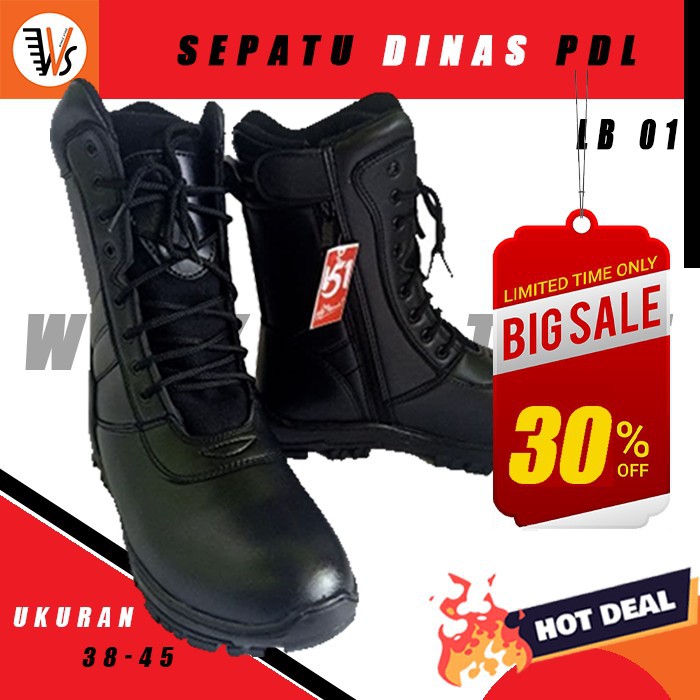MT Sepatu PDL Dinas Tinggi DOFF TNI POLRI POLISI SATPAM BANSER - LB01