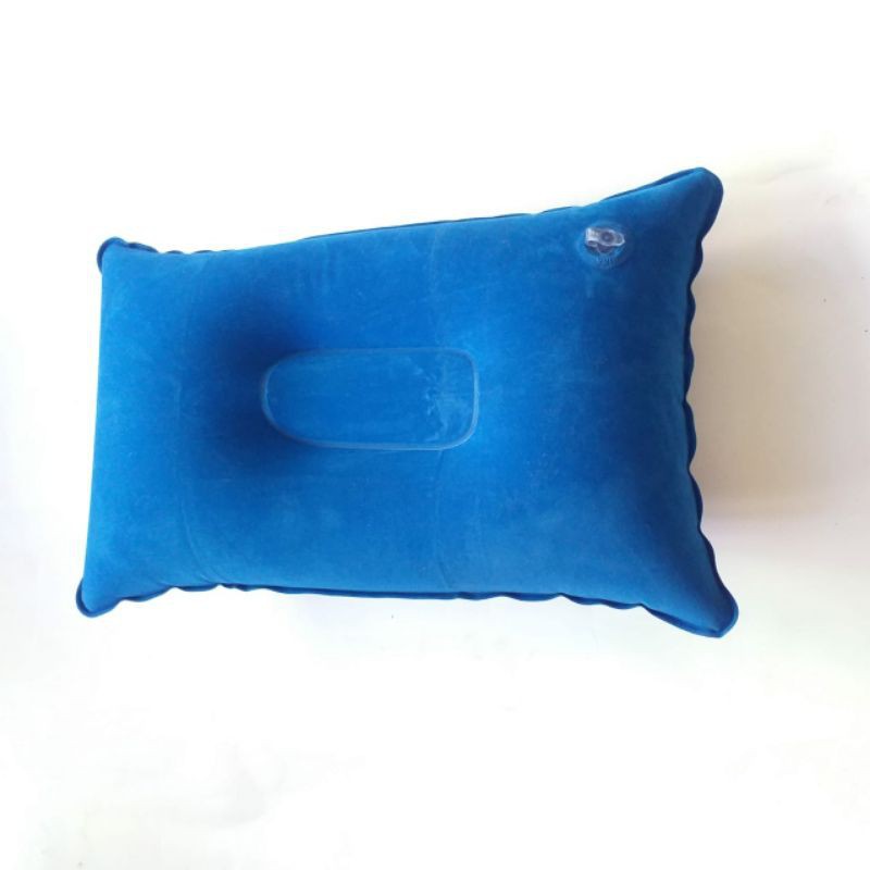 Bantal tiup angin bludru travel pillow