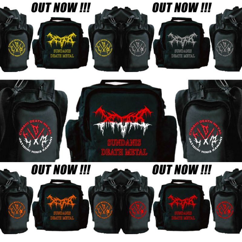 Tas slingbag XTAB logo merah / hijau / abu / merah putih