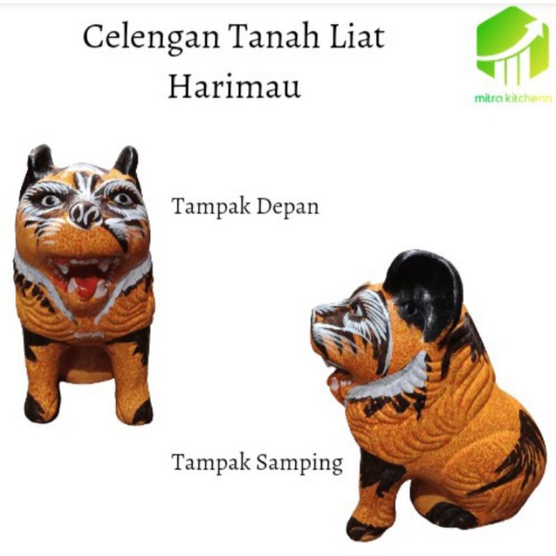 Celengan Tanah Liat Celengan Karakter Celengan Tanah Liat Harimau