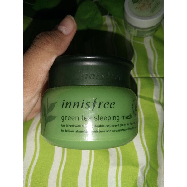 preloved innisfree green tea sleeping mask