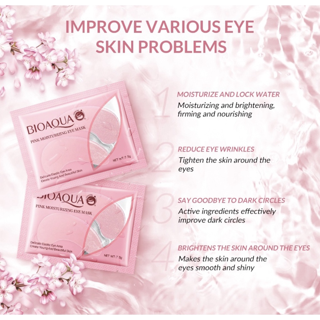 BIOAQUA eye mask Moisturizing masker mata Memudarkan kerutan mata